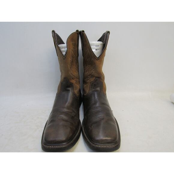 Ariat Mens Size 10.5 D Two Toned Brown Leather Cowboy Western Work Boots main image 4